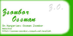 zsombor ossman business card
